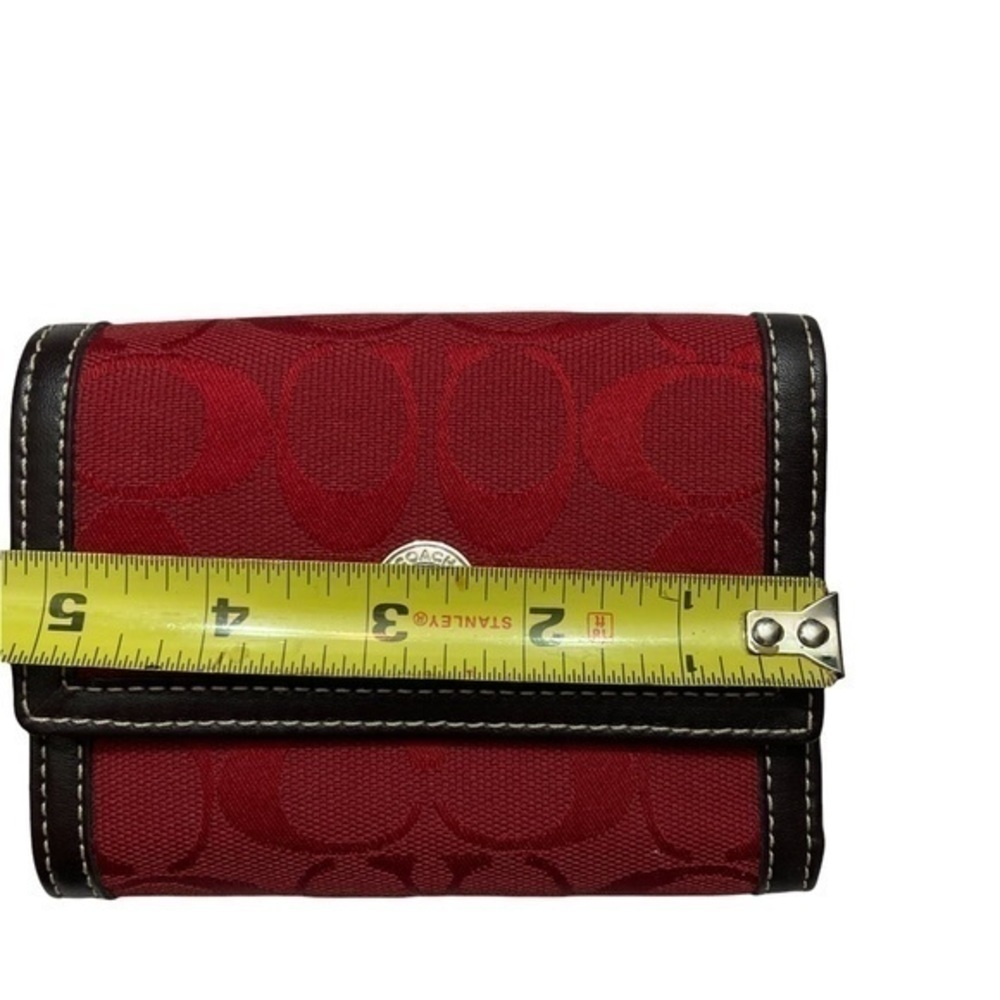 Coach signature c vintage red y2k compact wallet - Picture 5 of 13